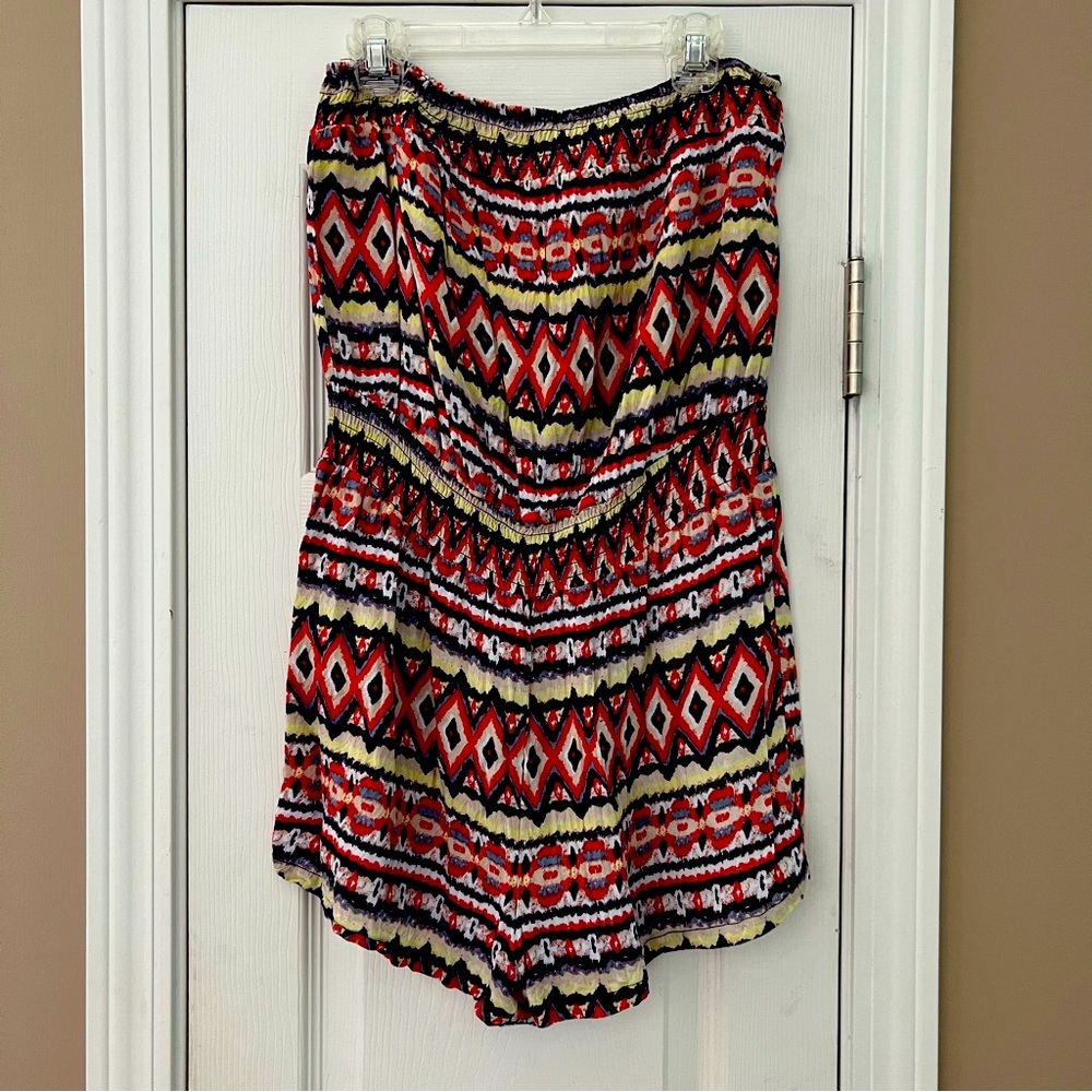 Rue 21 Boho Strapless Romper Size L